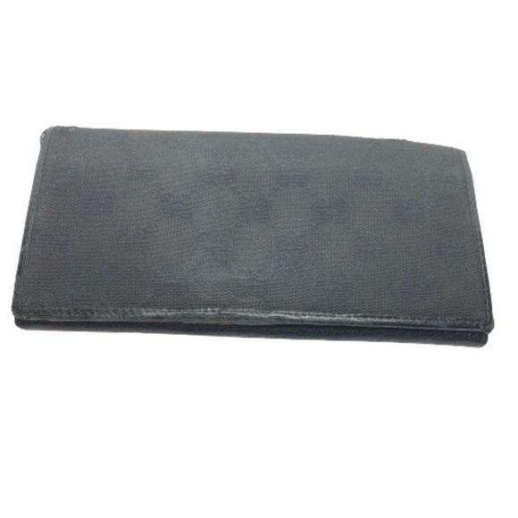 Authentic GUCCI Black Fabric & Leather Long Designer Wallet - Picture 1 of 11